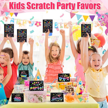 2x Scratch Art Book Magic Rainbow Coloring Book with Scribble Board