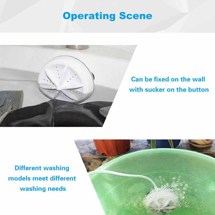 USB Powered Portable Ultrasonic Turbine Mini Washing Machine