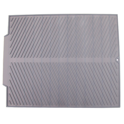 Silicone Dish Draining Mat Kitchen Washing Drainer Tray Drying Pad Grey