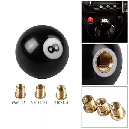 Car Manual 8 pool Ball Gear Knob Shift Stick Universal With Brass Inserts