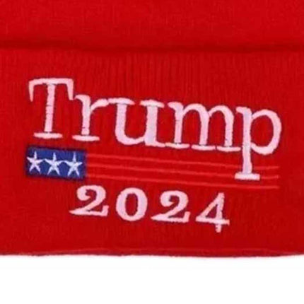 Red Hat MAGA Make America Great Beanie Trump/Vance 2024 Warm