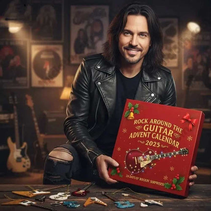 2025 Rock Around the Guitar Advent Calendar – 24 Days Christmas Countdown (2D Flat Design)