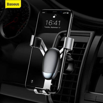 Baseus  Black Mini gravity Holder Universal Mount for iPhone Samsung Air vent