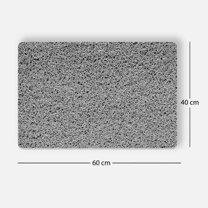 Grey Rectangular Loofah Shower Mat, 60×40cm Non Slip Quick Dry Bath Mat, Super Absorbent Anti-Mould Bathroom Floor Mat for Shower Stall