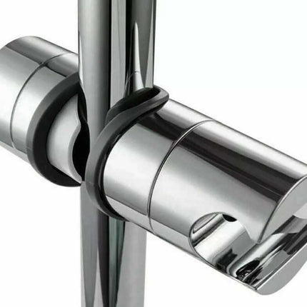Adjustable Bathroom Shower Riser Rail Head Holder Hose Slider Clamp Bracket