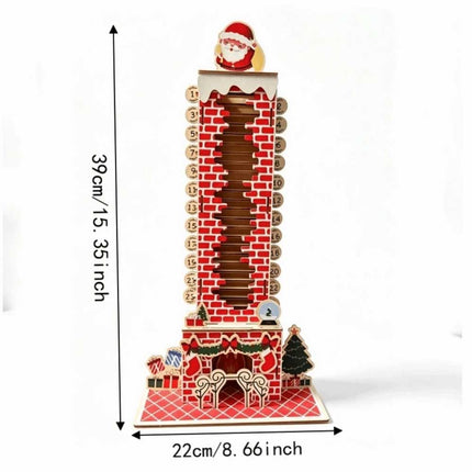 24 Day Xmas Countdown Santa Chimney Advent Calendar, Christmas Puzzle Toy Gift