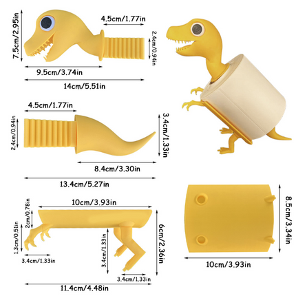Dinosaur Shape Toilet Paper Holder Cartoon Tissue Storage Rack Paper Towel Stand