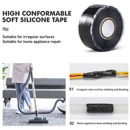 3 Meter Self‑Fusing Silicone Tape, Waterproof Non‑Adhesive Removable Seal Tape