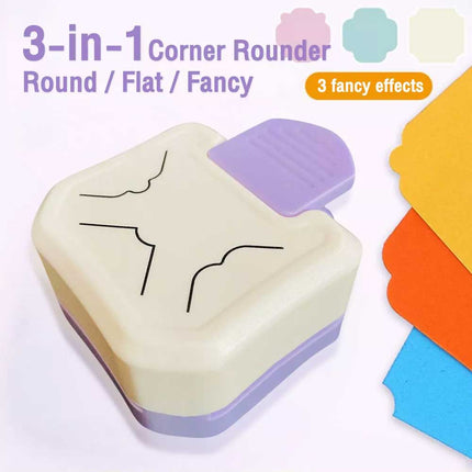 3 in 1 Corner Rounder Punch Paper Round Corner Trimmer Cutter For Card Photo