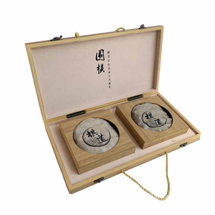 Wooden Portable Weiqi Go Game Set, Traditional Chinese Timber Strategy Board Game Gift