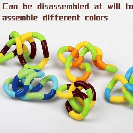 3 Pack Flexible Twist Fiddle String Toy, Sensory Stress Relief Fidget Aid for Anxiety & ADHD, Random Color