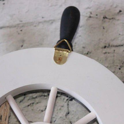 23CM Wooden Ship Wheel - Nautical Boat Steering Wheel, Beach Home Wall Decoration