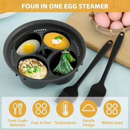 4-Egg Egg Poacher Insert Non-Stick Egg Poacher Accessory For Thermomix TM5 TM6