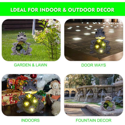 Light-Up Fantasy Frog Garden Ornament - Solar Powered Outdoor Decor