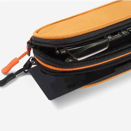 Double Layer Sunglasses Case, Waterproof Portable Travel Glasses Organizer Bag