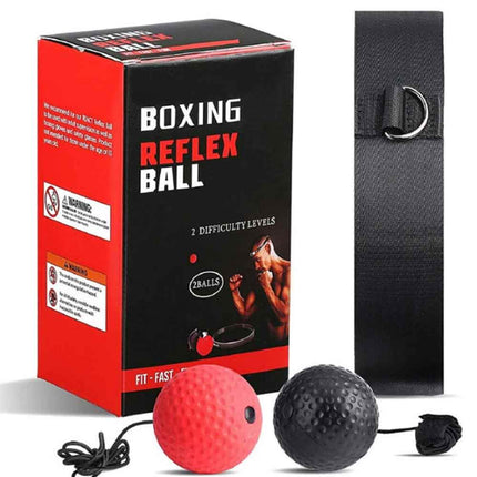 2 Pcs Boxing Reflex Balls with Adjustable String Improve Hand Eye Coordination Reaction Speed Training Gear