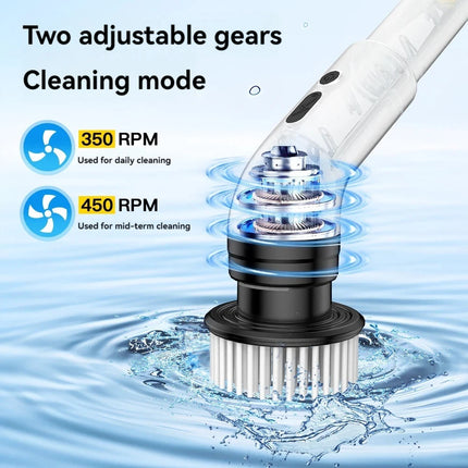 9 IN 1 Cordless Electric Spin Scrubber, Power Cleaning Brush for Bathroom, Multi-Functional Rotating Cleaning Tool