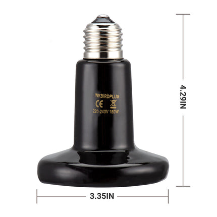 2X E27 Infrared Ceramic Reptile Heat Bulb, 50W/75W/100W/150W/200W