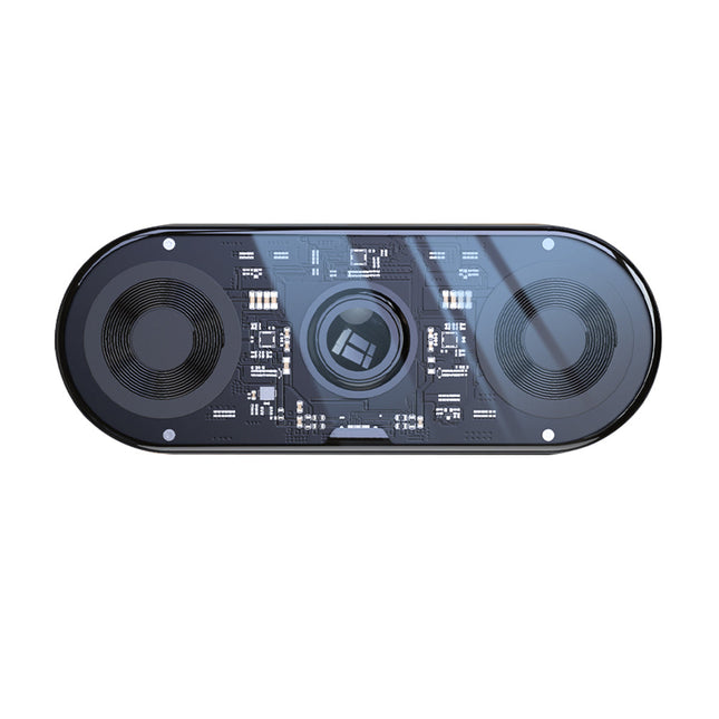 PISEN 3-in-1 Transparent Wireless Charging Station for iPhone AirPods Watch