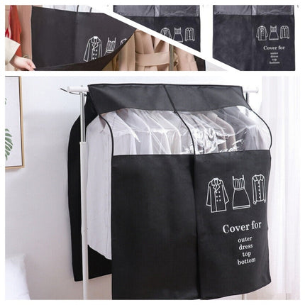 Clear Clothes Rail Cover Hanging Garment Coat Hanger Rack Storage Protector