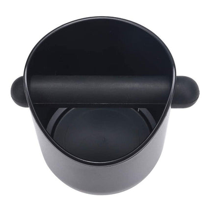 Coffee Waste Container Espresso Grinds Knock Box Tamper Tube Bin Black Bucket