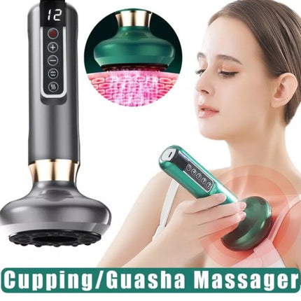 12 levels Electric Cupping Massager Vacuum Suction Cup GuaSha Anti Cellulite USB Charging