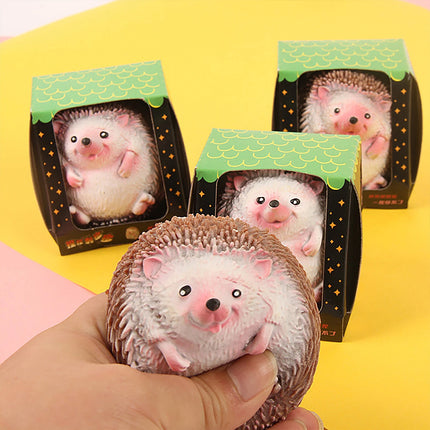 3 Pack Hedgehog Slow Rising Squishy Squeeze Toy, Stress Relief Fidget Toy