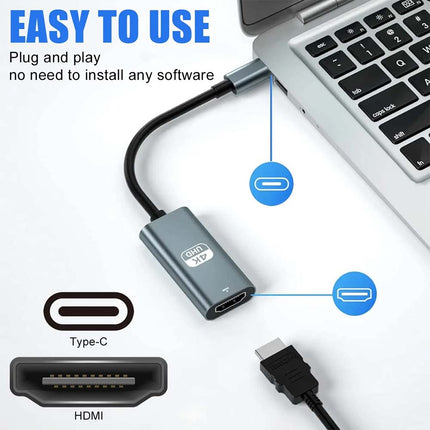USB 3.1 Type-C to 4K 60Hz HDMI Adapter Converter Cable for Laptop Tablet TV