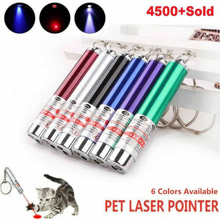 6PCS Mini Cat Dog Pet Toy Red Laser Light LED Pointer Pen Lazer Interactive Training