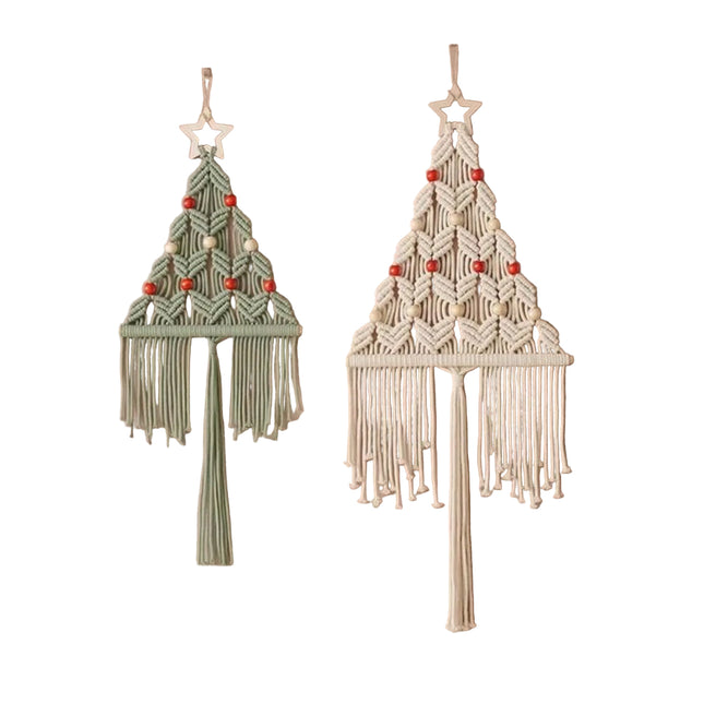 2pcs Knitted Christmas Tree DIY Kit , Wall Hanging Decor, Festive Gift