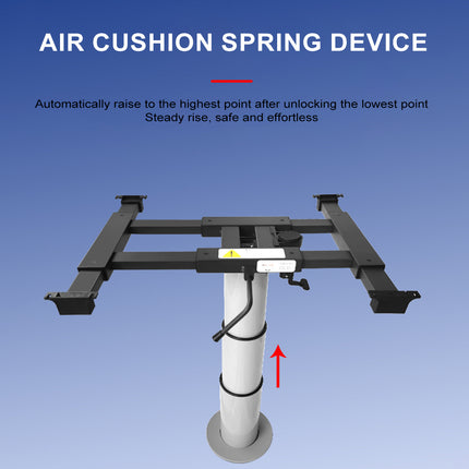 Adjustable Height Lift Boat RV Table Leg - 360° Rotating Swivel Pedestal, Sturdy Design for Caravan, Camper & Boat Indoor Use