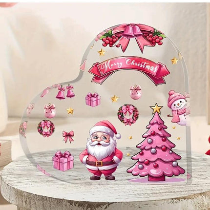 Christmas Ornament Heart Shaped Acrylic Gift Ornaments Furniture for display
