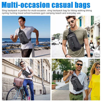 Anti-theft USB Sling Chest Crossbody Bag for Men
