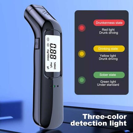 Digital Breath Breathalyzer Alcohol Tester Analyzer Detector Police Rechargeable