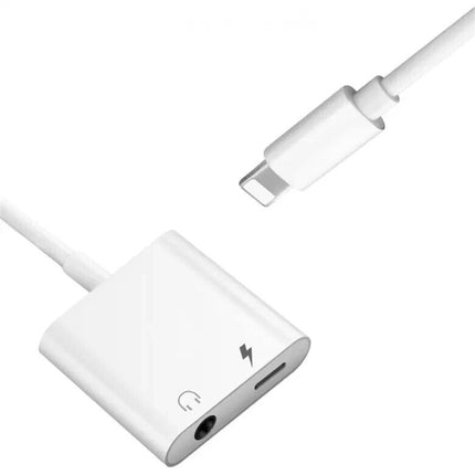 2-in-1 iPhone Jack to 3.5mm Splitter AUX Headphone & Charger with Call Support