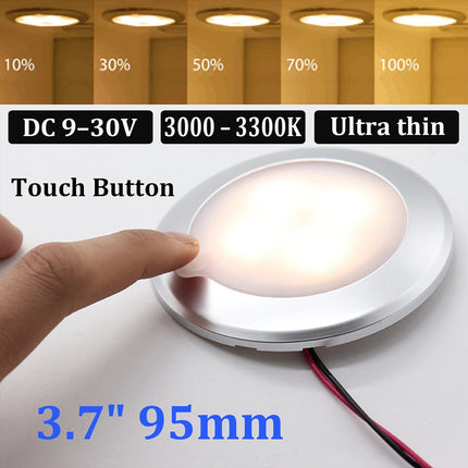 Spot Light Touch Downlight RV Caravan Camper Boat 12V-24V LED Round Dimmer Light