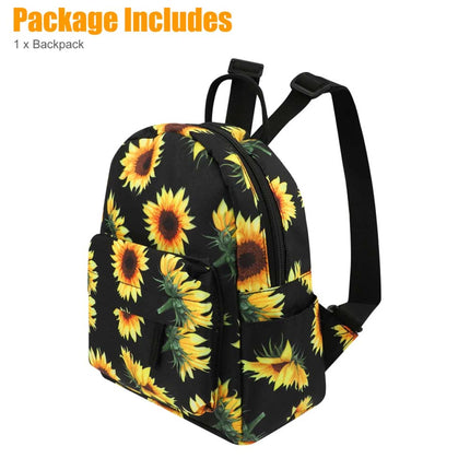 Mini Sunflower Pattern Women Backpack Crossbody Handbag