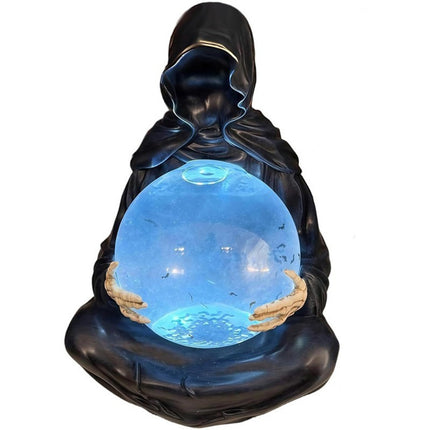 The Death God's Crystal Balls LED Light Grim Reaper Water Globe Halloween Decor