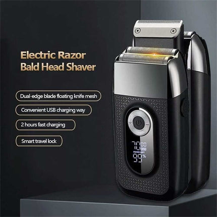 Electric Foil Shaver Reciprocating Cordless Razor Hair Clipper Beard Trimmer USB