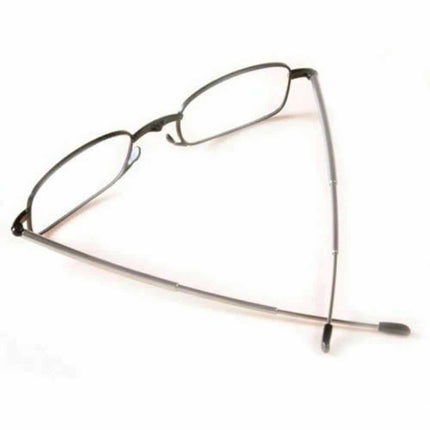 Compact Folding Reading Glasses Black Frame with Case +1.5 +2.0 Mens