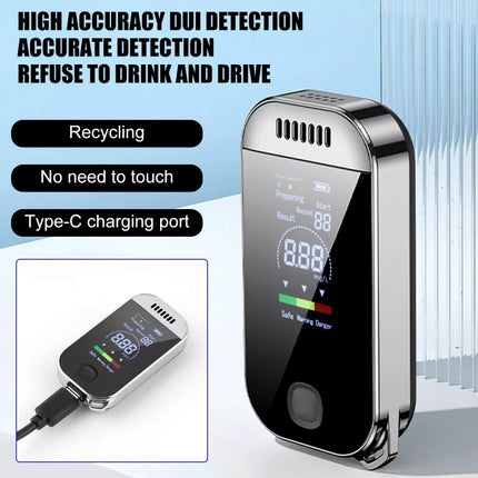 Police Professional LCD Digital Breath-Alcohol Tester Breathalyser Self Analyzer