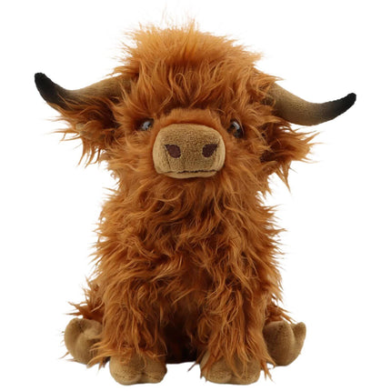 9.8INCH Simulation Highland Cow Animal Stuffed Plush Doll Toy Kids Birthday Gift