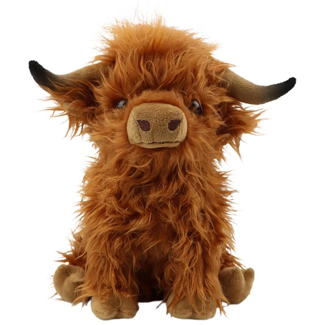 9.8INCH Simulation Highland Cow Animal Stuffed Plush Doll Toy Kids Birthday Gift