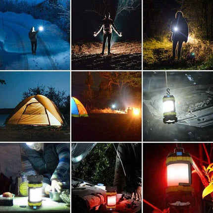 Rechargeable LED Camping Lantern, Outdoor Tent Light with Phone Charging Function for Camping Hiking