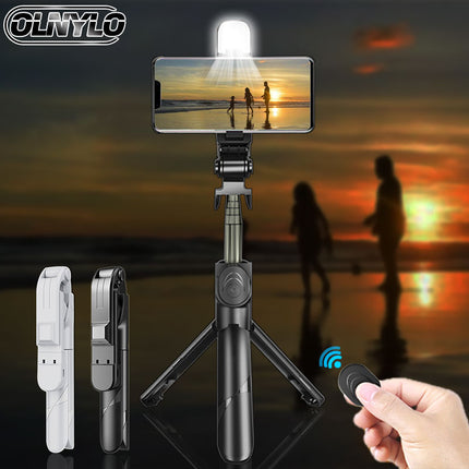 Flexible Tripod Holder Stand Selfie Stick With Bluetooth Remote For IOS Android