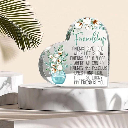 Best Friend Acrylic Plaque Heartfelt Birthday & Thank You Gift