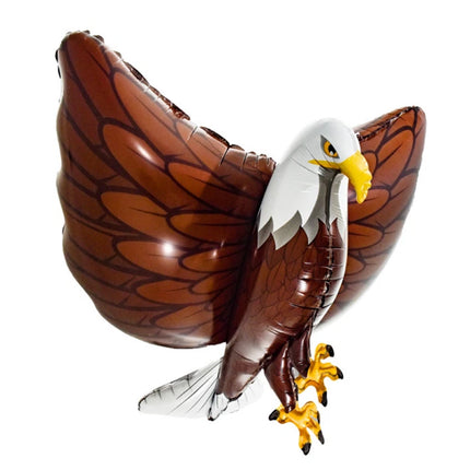 2Pcs Giant 3D Eagle Hawk Foil Balloons, Self Seal, Helium or Air Inflatable for Zoo Theme Birthday Party Decorations