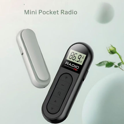 Rechargeable Mini FM Radio Portable Clip On Design for Racing Tour Guide Outdoor Use