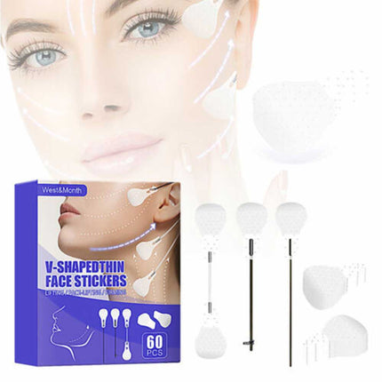 60PCS/Set Instant Face Neck Eye Lift Face lift V Tapes Shape Tape Anti Wrinkle