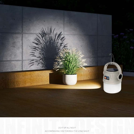 Solar Camping Lantern Flashlight LED USB Rechargeable Tent Lamp Portable Outdoor Lighting